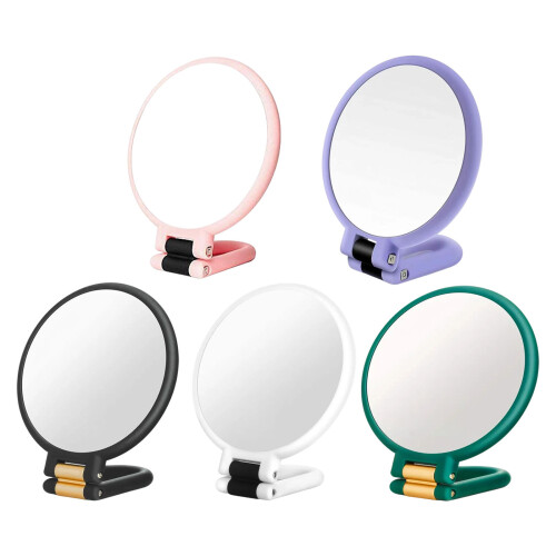 50X Magnification Cosmetic Mirror Handheld Design-Black gold 1