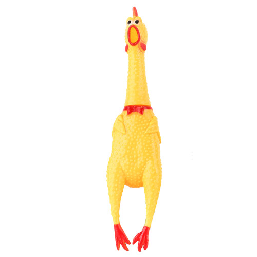 Stress Relief Chicken Dog Toy Yellow