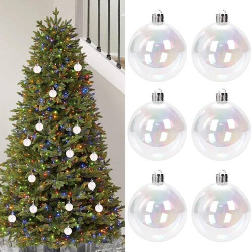 Schimmernde, befüllbare Weihnachtskugeln, 6 cm, 6er-Pack 1