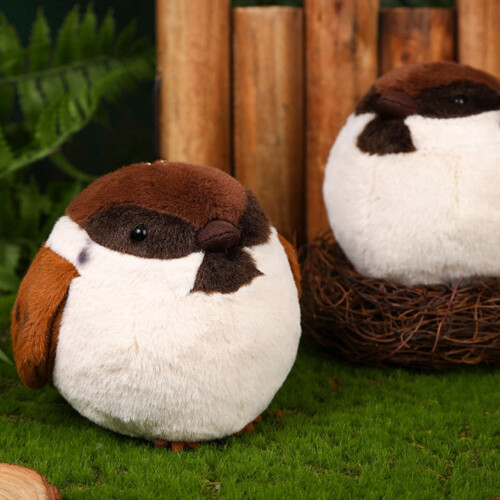 Sparrow Plush Keychain Bag Charm Pendant 1