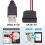 Cabo de alimentação CY DC5V USB único para SATA de 15 pinos para unidade de disco rígido/SSD SATA de 2,5 polegadas, 5V 2A máx. 2