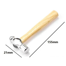 5X Wooden Handle Round Hammer Home Installation Small Hammer Walnut Hammer 0.25P Woodworking Hammer