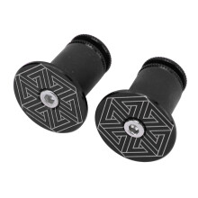 Aluminum Alloy Handlebar Grip End Caps for Bikes, 15-22.5mm Black