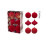 6 Velvet Christmas Baubles, 8cm Red Tree Ornaments 3