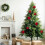 6 Velvet Christmas Baubles, 8cm Red Tree Ornaments 5