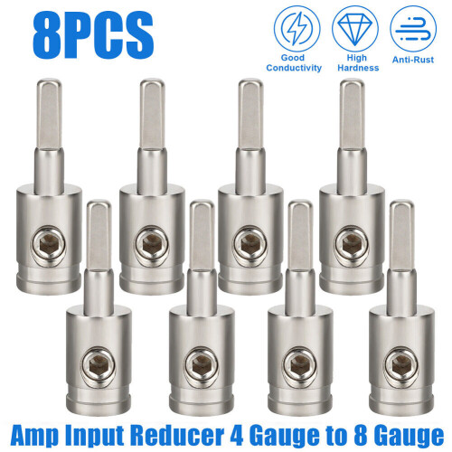 8PCS Μειωτής εισόδου ενισχυτή ήχου αυτοκινήτου 4Gauge σε 8Gauge Μειωτής καλωδίου 1