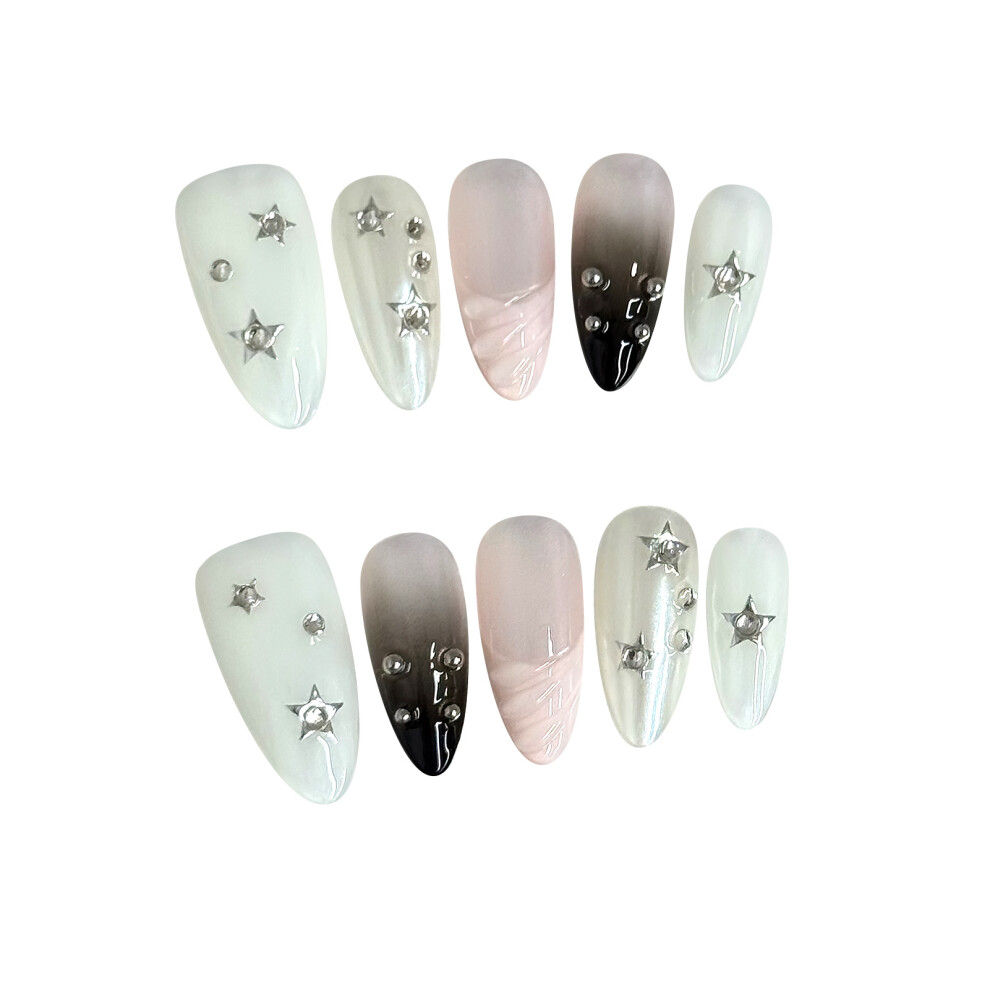 Zhouq-Outdoors (Xs) Eco-Friendly Almond Resin Nail Extensions