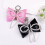 Pearl Bow Keychains for Women 2 pcs 6