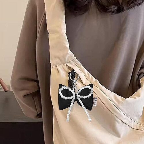 Pearl Bow Keychains for Women 2 pcs 2