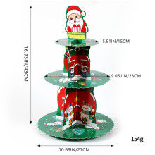 (Santa Claus Cake Holder) Christmas Cupcake Stand for Wedding & Party Decor