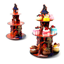 (Halloween Haunt Cake Holder) Christmas Cupcake Stand for Wedding & Party Decor