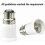 10pcs white PBT material high temperature resistant b22 bayonet to e27 screw socket adapter 5