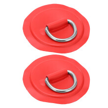PVC D-Ring Patch für aufblasbare Kayaks, Kanus, Beiboote, Rot, 50g