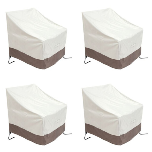 Pacote com 4 Capas para Cadeiras de Pátio Adirondack 31x33x36 Polegadas Capas para Cadeiras de Pátio Externas Resistentes 420D, Gramado Externo À 1
