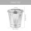 2Pcs Galvanized Trash Bucket with Lid Silver Metal Garbage Bin for Desktop Storage Use 2