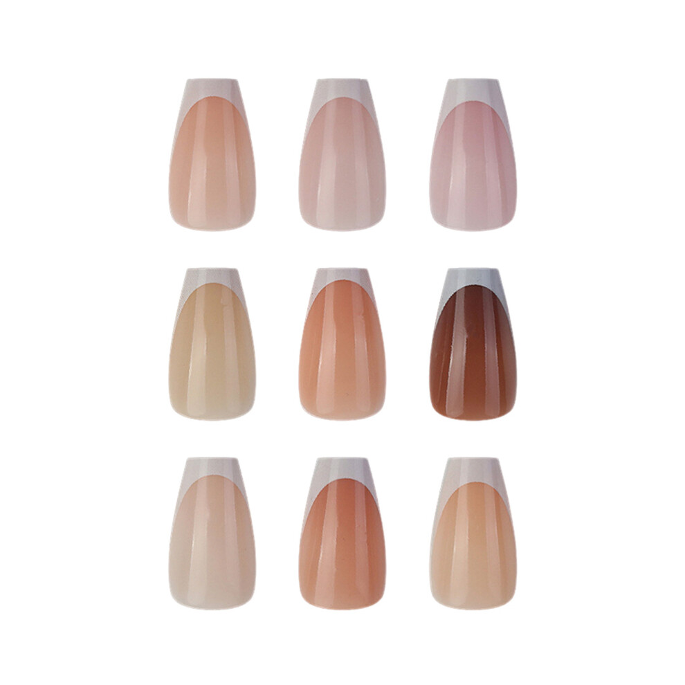 Roc-Electron (02) 135Pcs French Press-On Nails, Long Lasting & Safe