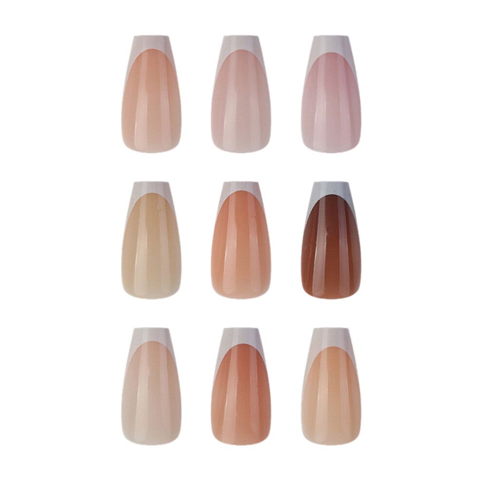 Roc-Electron (01) 135Pcs French Press-On Nails, Long Lasting & Safe