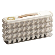 Airtight Food Storage Container-Stackable Dumpling & Cookie Carrier with Lid and Handle,Ideal for Kitchen Organization A