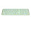 Wireless Retro Keyboard Mouse Combo 2.4G Multi Color Green 15