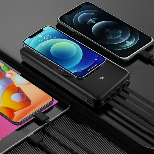 Ασύρματο μαγνητικό τροφοδοτικό 10000mAh, μπαταρία με καλώδιο USB-C και οθόνη LED 1