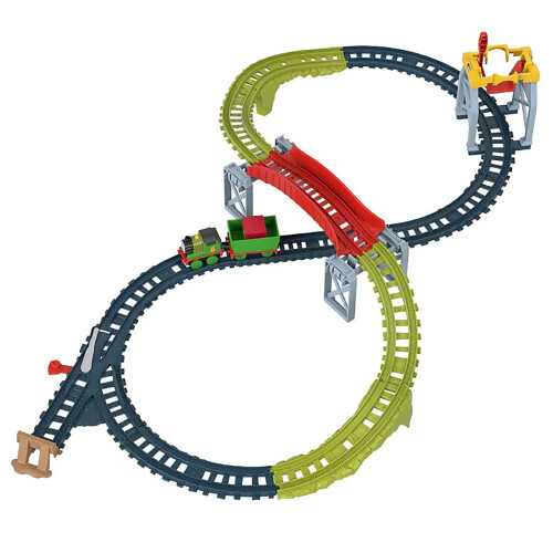 Thomas & Friends 19 Pc Percy Up And Over Cargo Drop Push Along Train Track Set 2