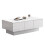 White High Gloss Coffee Table 100x55x35cm with 2 Drawers & Storage 1