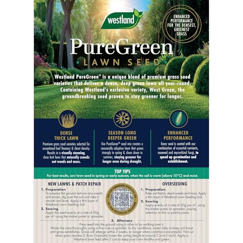 Westland PureGreen Lawn Seed 50m2 Box 1
