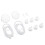 Breastpump Backflow Protector Silicone Tubes & Valves White 1