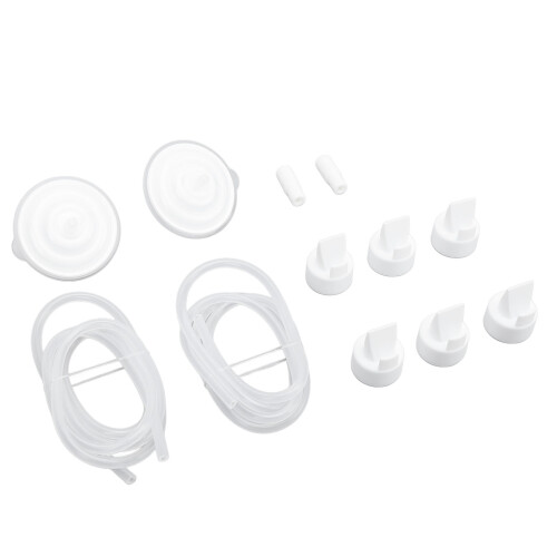 Breastpump Backflow Protector Silicone Tubes & Valves White