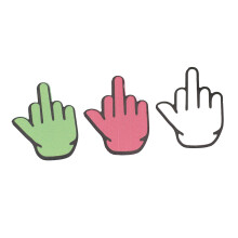 6PCS Multipurpose Suction Cup Middle Finger Stickers - Wear Resistant, 20g