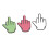 6PCS Funny Middle Finger Suction Cup Decal Multicolor for Phone Tablet 1