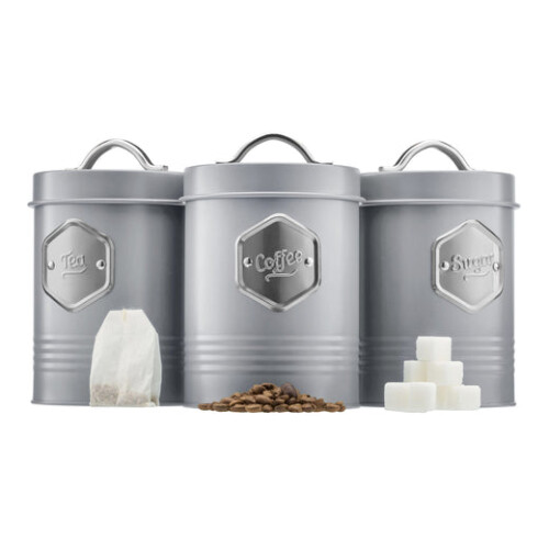 Cooks Professional Cooks Professional 3 Piece Kitchen Storage Set | Grey / Silver 2