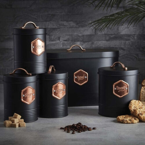 Cooks Professional Cooks Professional 5 Piece Kitchen Storage Set | Black / Copper 1