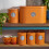 Cooks Professional Cooks Professional 5 Piece Kitchen Storage Set | Orange / Silver 2