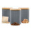 Cooks Professional Cooks Professional 5 Piece Square Kitchen Storage Set with Bamboo Lids | Dark Grey 3