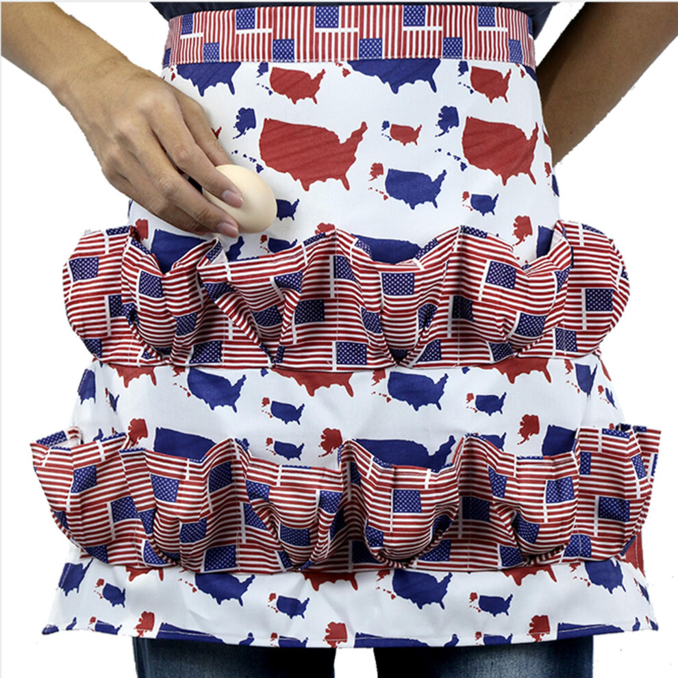 Egg Collecting Apron 12 Pocket Heavyduty Canvas Farmhouse Waist Apron For Chicken Eggs 9330225054696