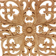 2X Wooden Decal Supply European-Style Applique Real Wood Carving Accessories and Retail.Woodcarving
