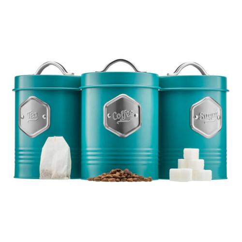 Cooks Professional Cooks Professional 3 Piece Kitchen Storage Set | Teal / Silver 2