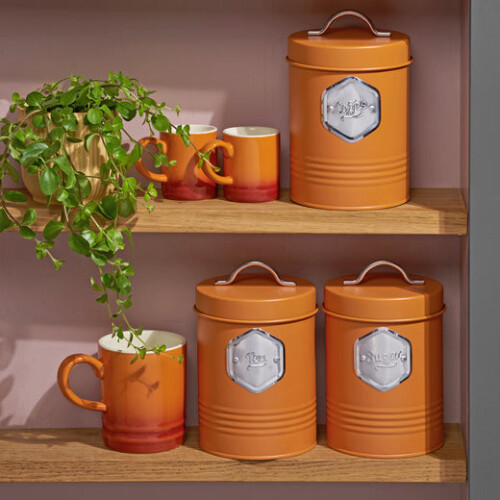 Cooks Professional Cooks Professional 3 Piece Kitchen Storage Set | Orange / Silver 1