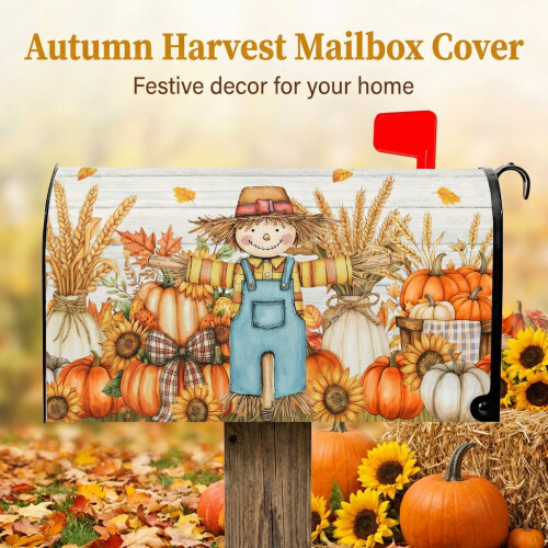 (6) Waterproof Floral Magnetic Mailbox Cover