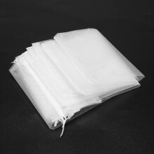 40 Piezas de Bolsas de Vino de Organza Pura 14X37cm Vestidos de Envoltura de Botellas Embalaje Festivo Baby Shower Favores de La Boda Muestras Bolsas