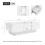 White High Gloss Coffee Table 100x55x35cm with 2 Drawers & Storage 2
