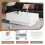 White High Gloss Coffee Table 100x55x35cm with 2 Drawers & Storage 3