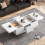White High Gloss Coffee Table 100x55x35cm with 2 Drawers & Storage 5