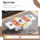 White High Gloss Coffee Table 100x55x35cm with 2 Drawers & Storage 4