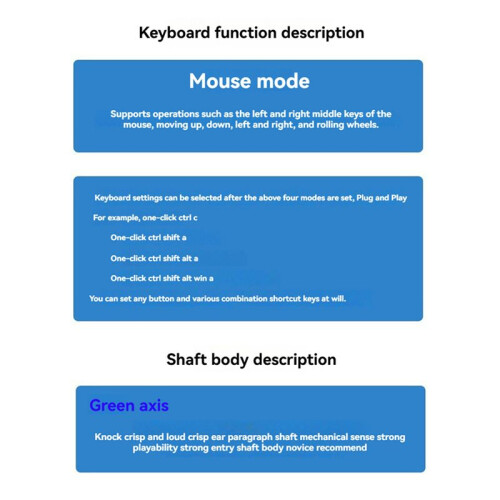 6X 1-Key Shortcut Keyboard USB Custom Programmable Macro Keyboard Hot Key Mouse One Key Button RGB  Keypad 2
