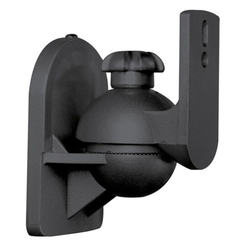 Universal Rotatable Speaker Wall Mount Stand Bracket 2 Pair Black