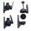 Universal Rotatable Speaker Wall Mount Stand Bracket 2 Pair Black 6