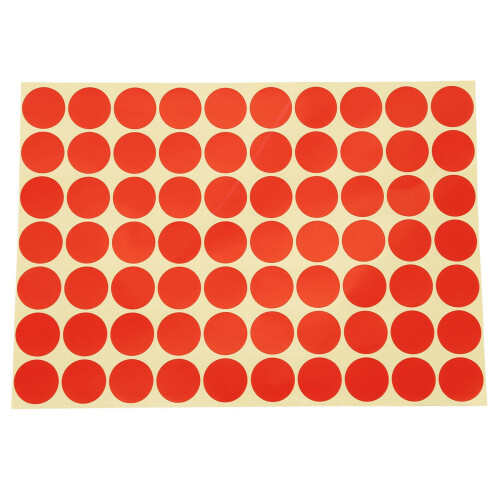 30PCS 19mm Circles Round Code Stickers Self Adhesive Sticky Labels Red 2