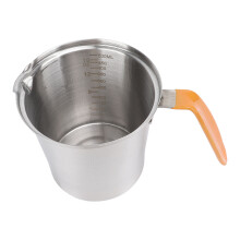 500ml Stainless Steel Milk Frothing Pitcher with Glass Lid 8.5cm